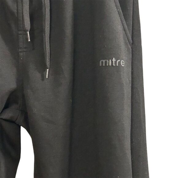Mitre Men's Black Fleece Jogger Sweatpants Size L Casual Tapered Fit - Picture 4 of 12